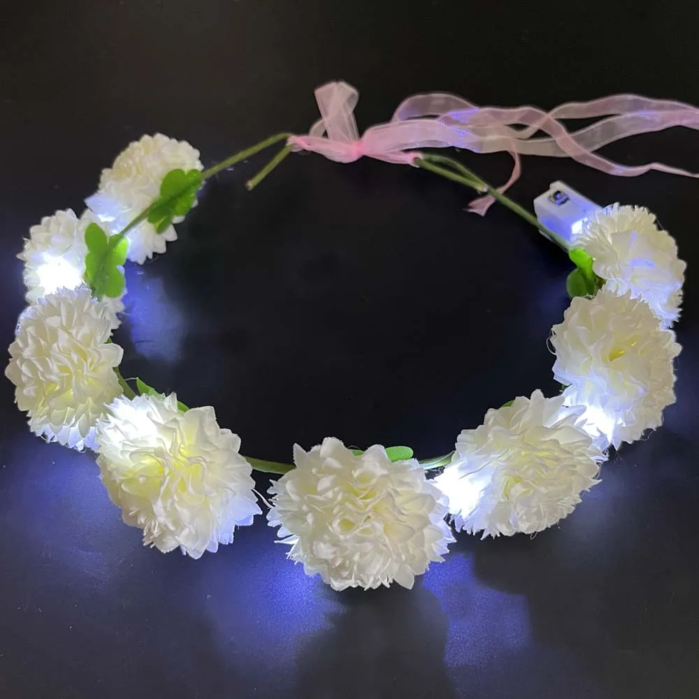 Decor Lighting Hours - Couronne de Fleurs d'Hortensia Lumineuse, Bande