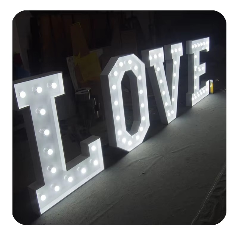 Light Up Letters Marquee - Décor Marry Me lumières chapiteau lettre