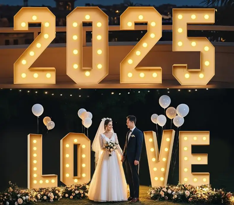 Light Up Letters Marquee - Chiffres lumineux de type marquee avec