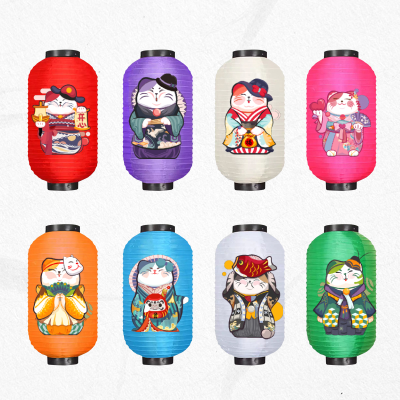 Restaurant Lighting Decoration - Lanterne suspendue japonaise Maneki Neko, imperméable,