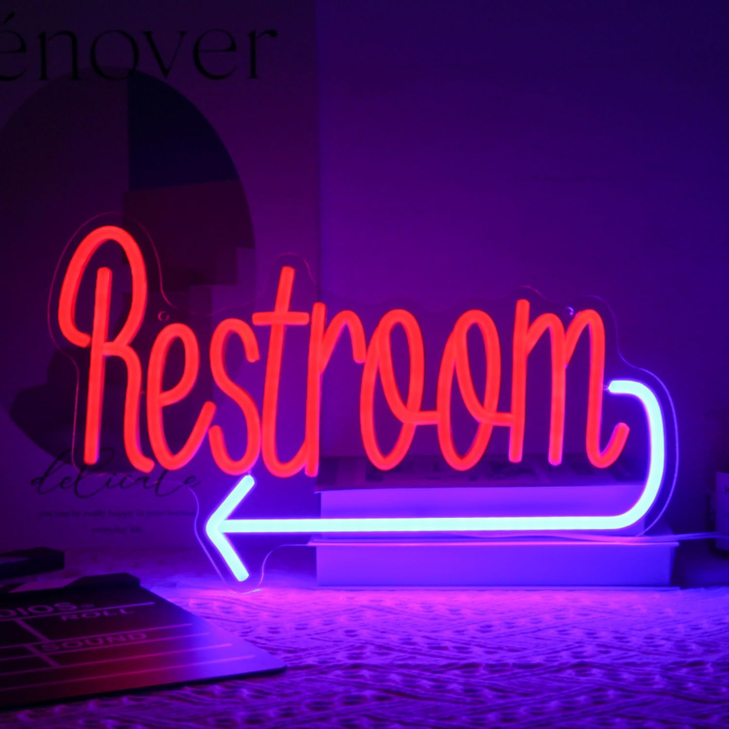 Enseigne au néon Dominroom pou - Restaurant Lighting Decoration avis et prix