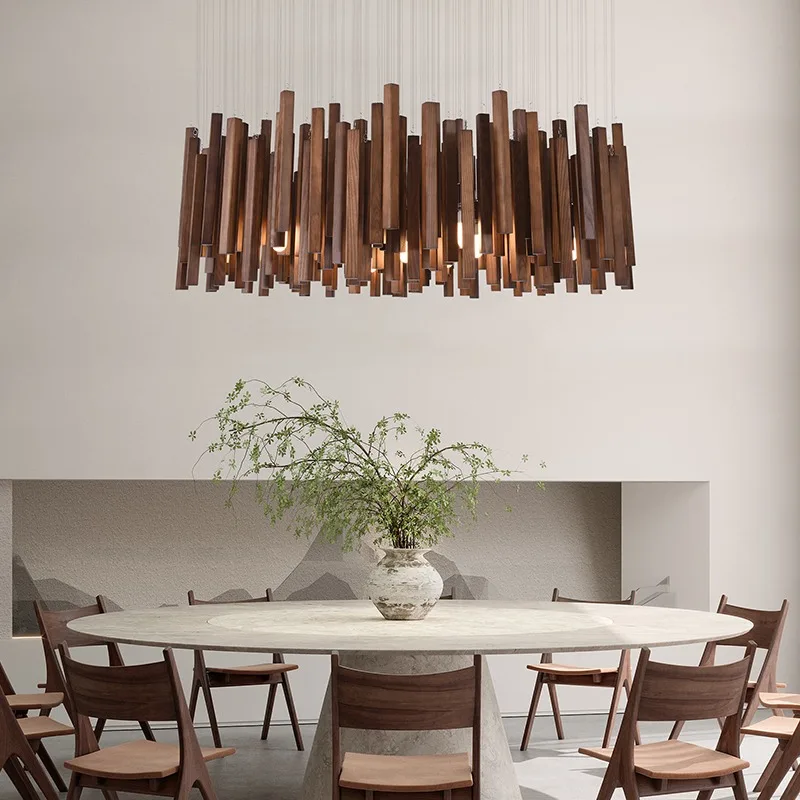 Plafonnier en bois pour restau - Restaurant Lighting Decoration avis et prix
