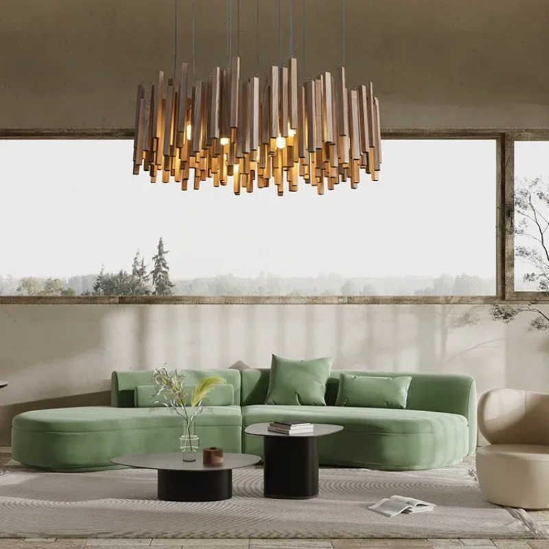 Plafonnier en bois pour restau - Restaurant Lighting Decoration avis et prix