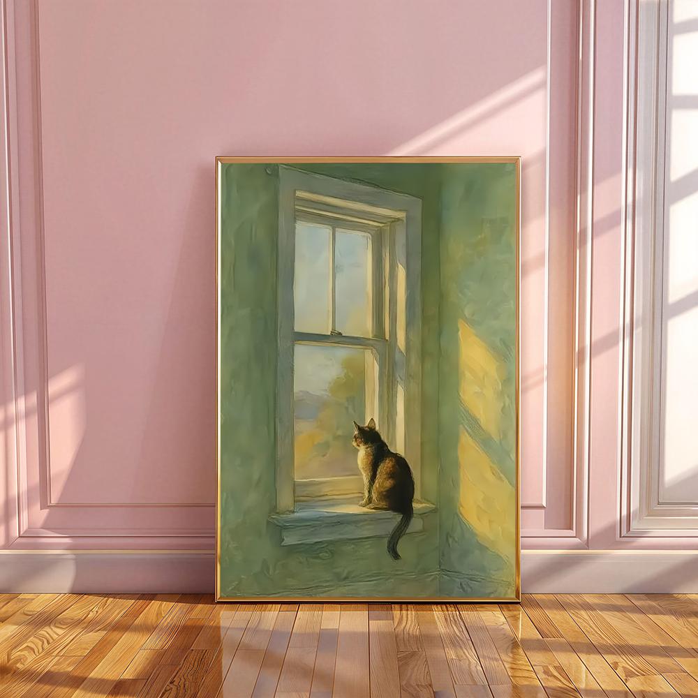 Affiche murale HD Chat aux fen - Decor Lighting Hours avis et prix