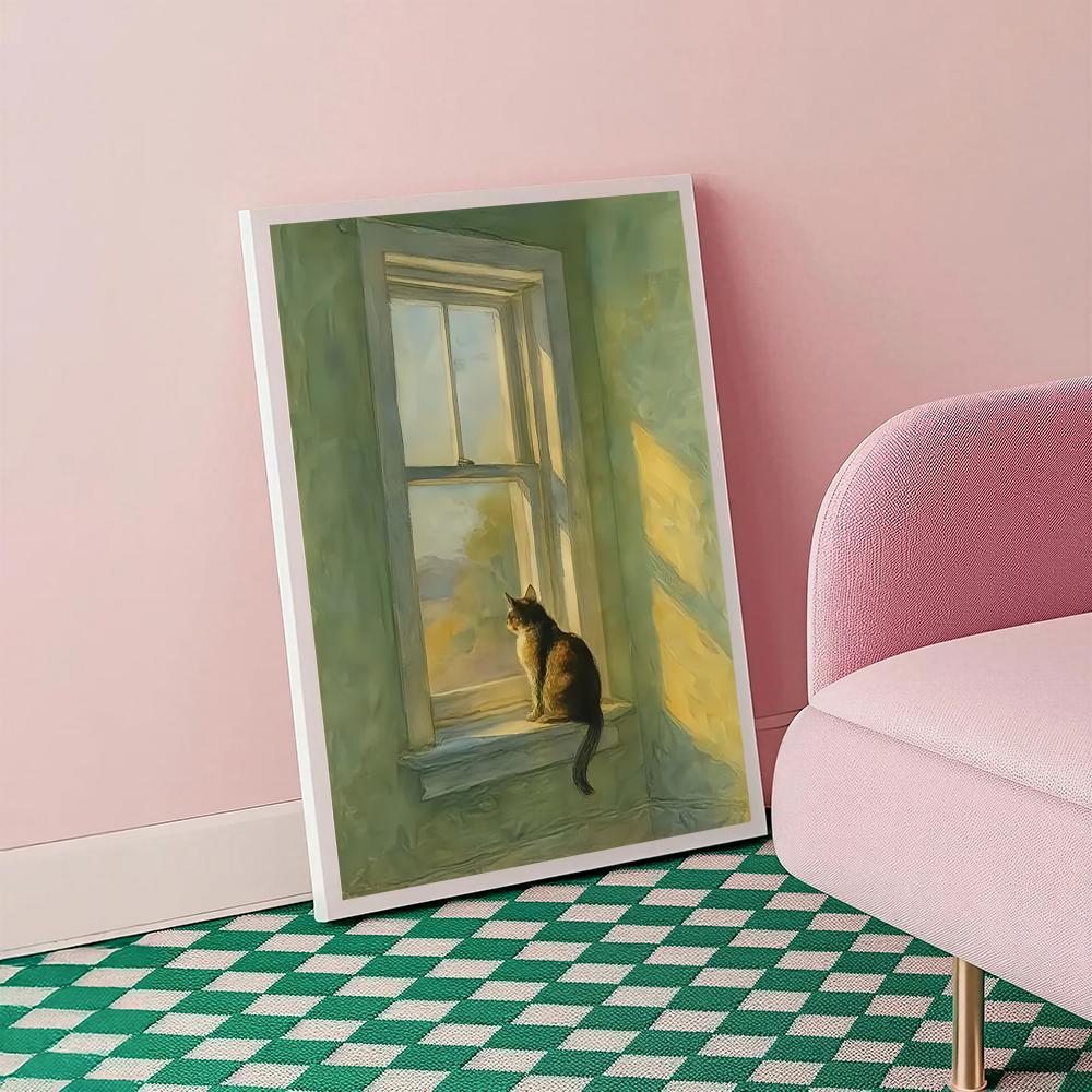 Affiche murale HD Chat aux fen - Decor Lighting Hours avis et prix
